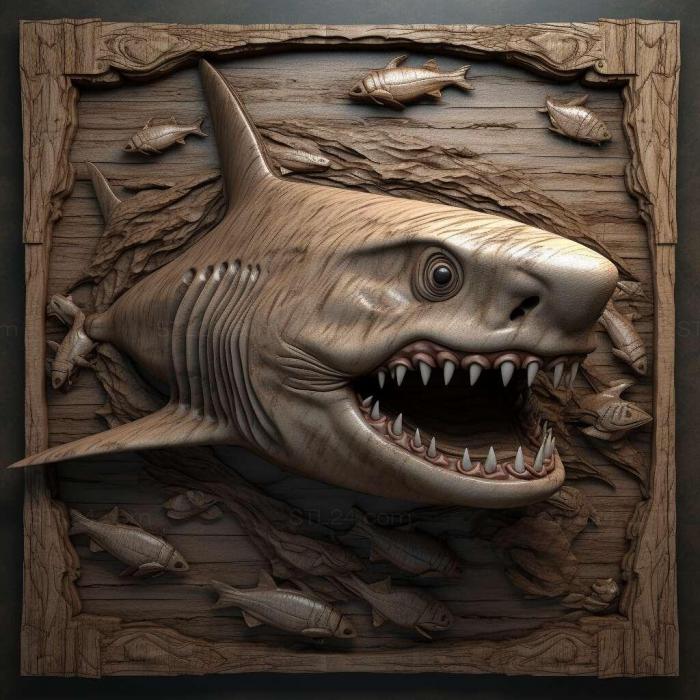 Nature and animals (st Megalodon 2, NATURE_7022) 3D models for cnc